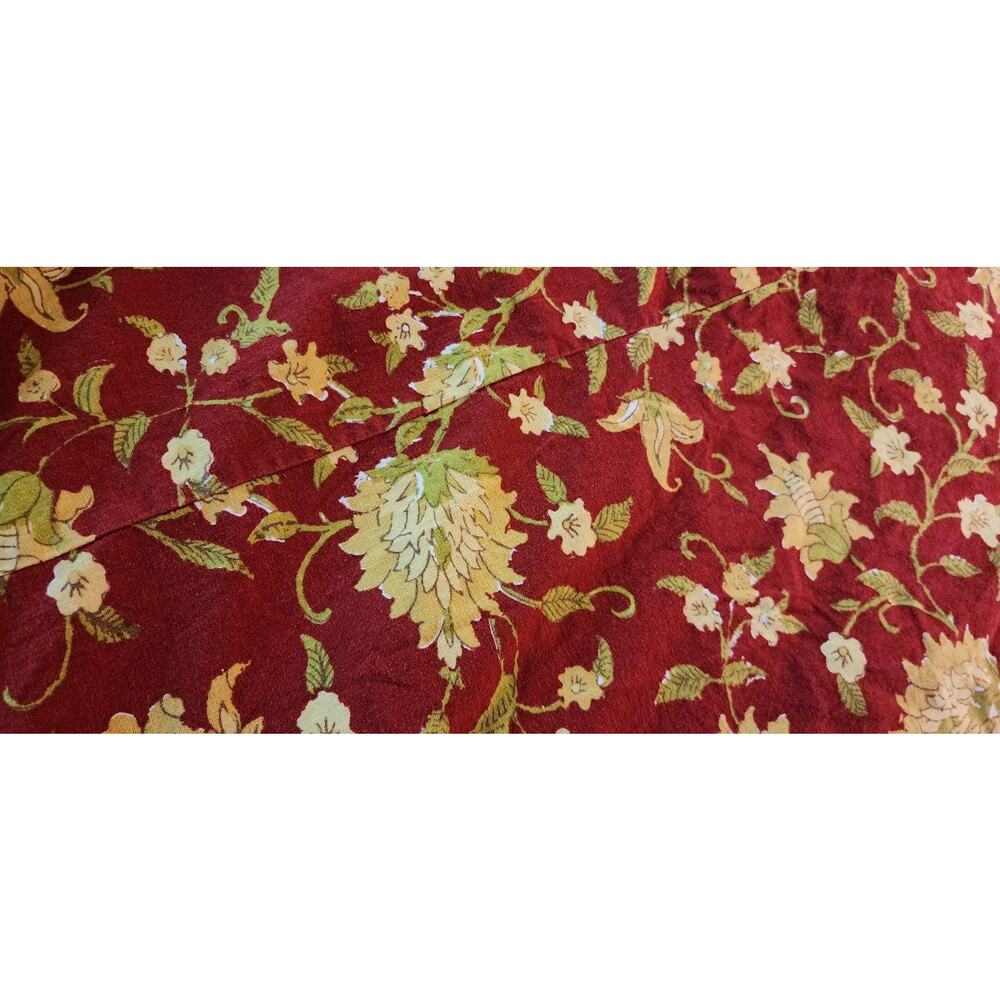 Pottery Barn Collette Vanessa Palampore Red Linen Blend Queen Full Duvet Sham - Picture 11 of 11